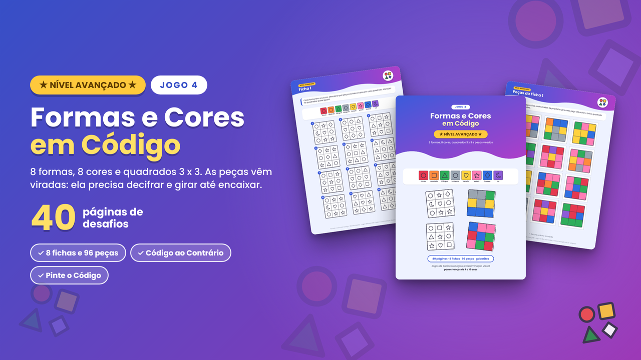 Jogo Formas e Cores em Código - Nível Avançado